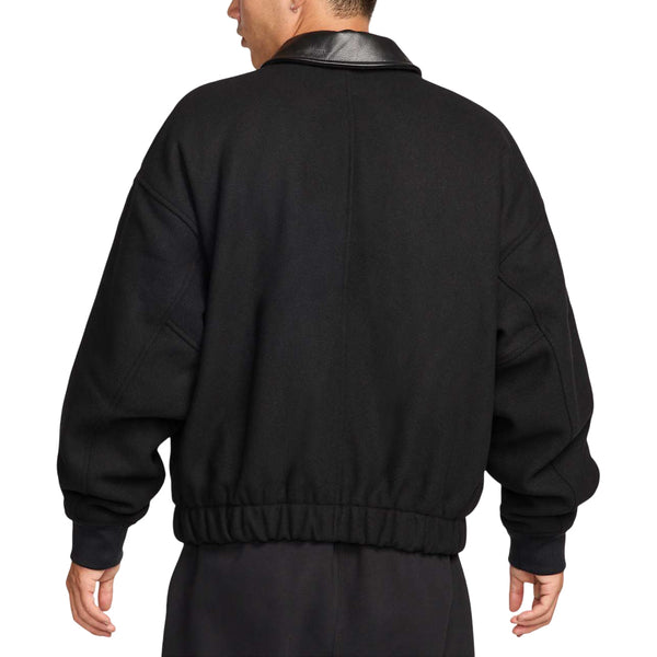 Куртка solo swoosh varsity jacket 'black' Nike, черный — фото 2