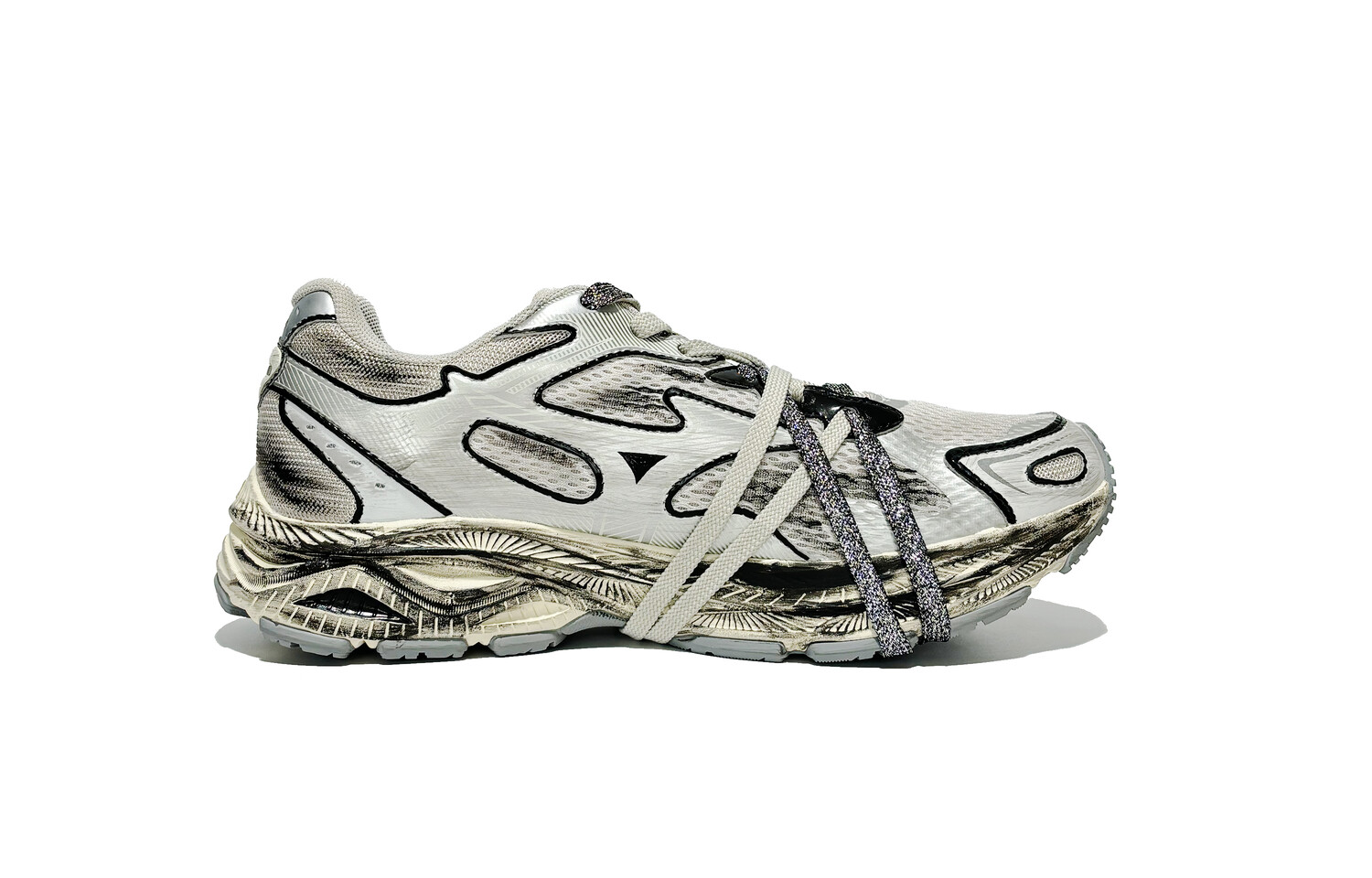 

Кроссовки Racer S унисекс с низким верхом серебристо-серый Mizuno