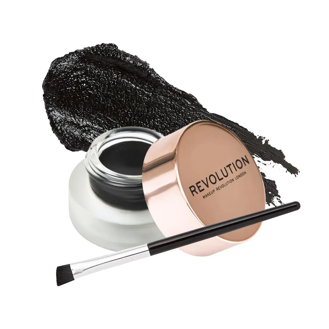 Гелевая подводка для глаз Makeup Revolution с кистью Makeup Revolution