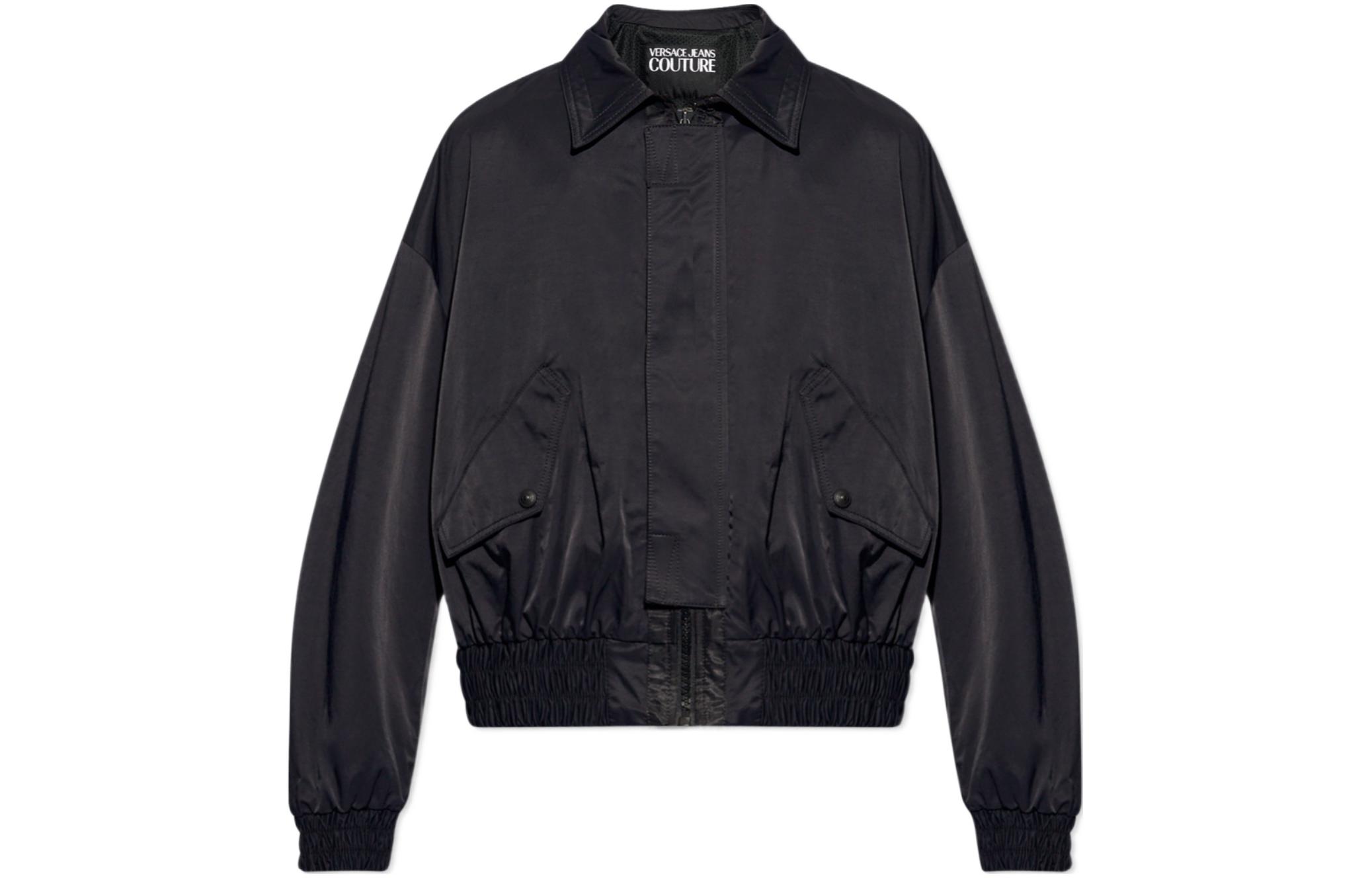 

VERSACE JEANS Кутюрная куртка-бомбер с логотипом, Black