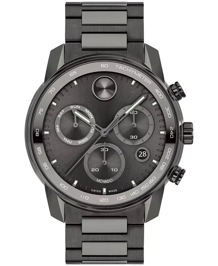 

Мужские часы Bold Verso Gunmetal с браслетом из ионированного стального покрытия, 44 мм Movado