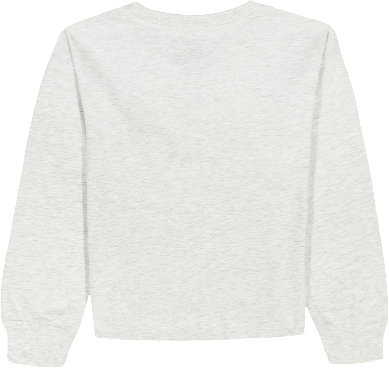 Футболка с длинными рукавами и круглым вырезом Tommy Hilfiger для девочек, Oat Heather Glitter 85 — фото 2