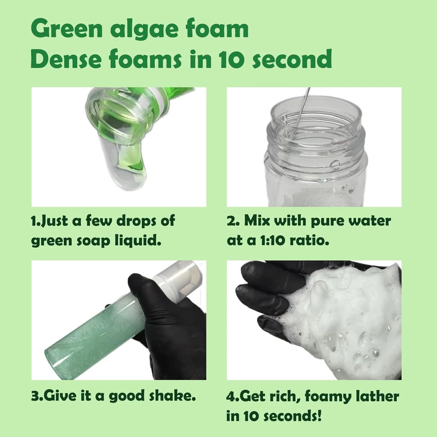 Набор для очистки татуировок Unihuby Green Soap 250 мл Unihuby, Green — фото 2