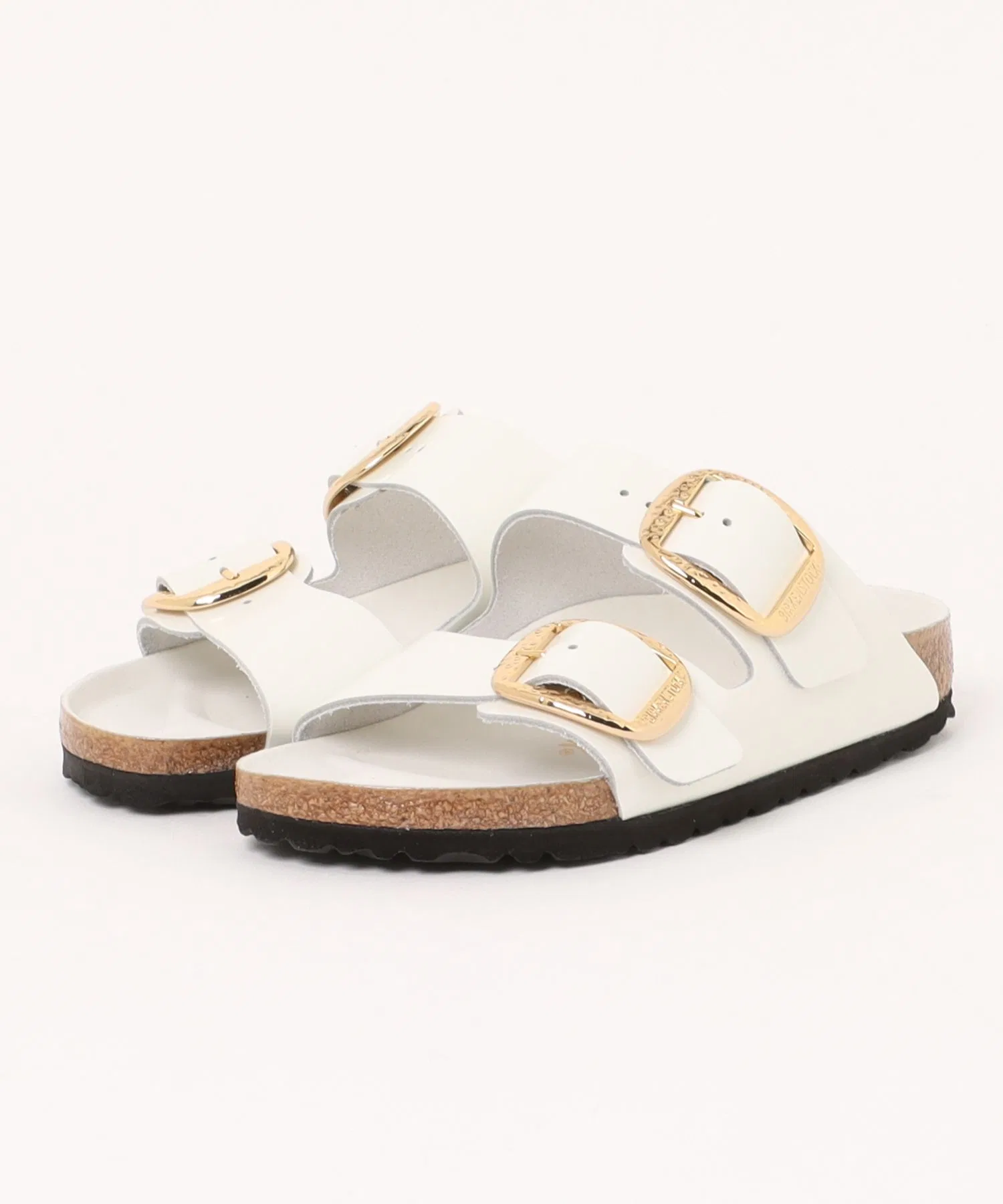 Унисекс сандалии из кожи Birkenstock Arizona с пряжкой белые