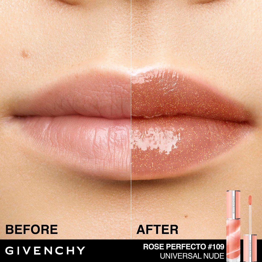 Бальзам для губ rose perfecto liquid lip balm Givenchy, le rose perfecto liquid balm, объем 6 мл — фото 2