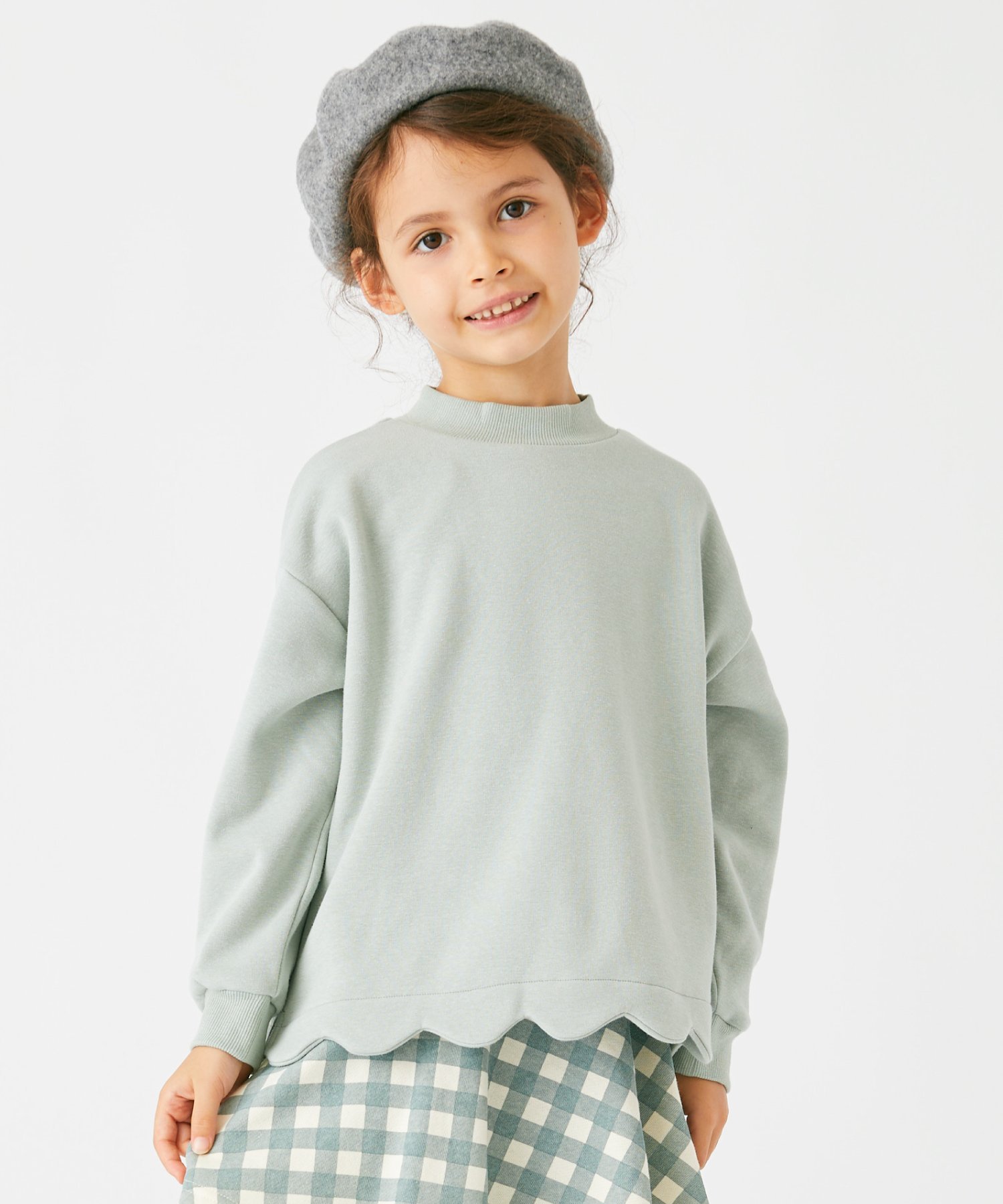 Толстовка на флисовой подкладке с фестончатым краем Ever Closet, mint