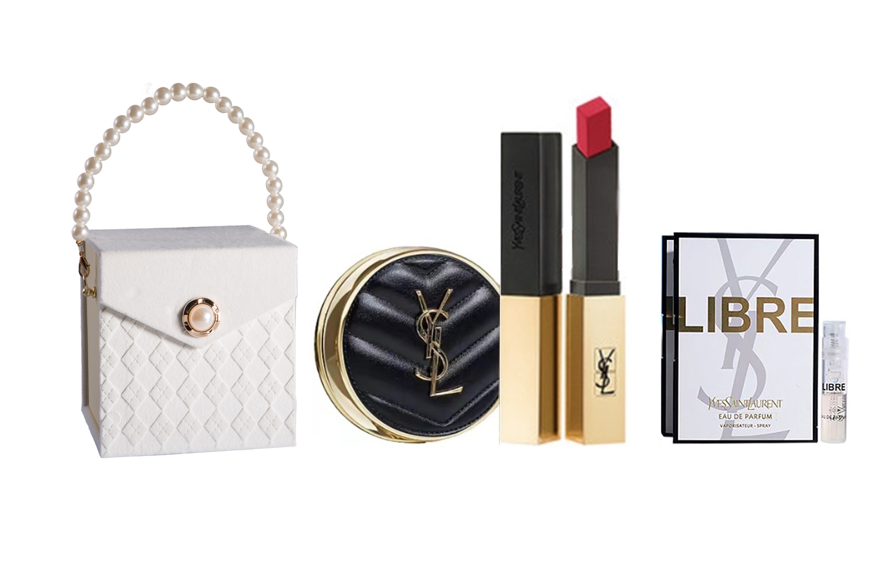 

Saint Laurent Набор косметики Gold Bar: легко растушевывается, обеспечивает стойкий цвет лица и увлажнение Набор из трех предметов