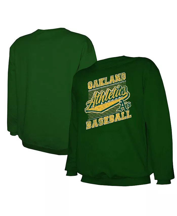 

Мужская зеленая толстовка Oakland Athletics Stitches