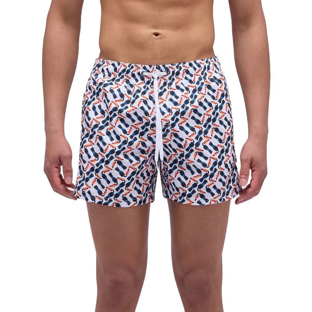 

Шорты для плавания Sundek Elastic waist and multi toucan print, белый