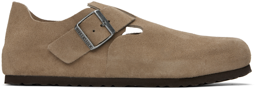 

Серо-коричневые обычные лондонские мокасины Birkenstock
