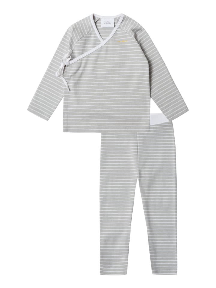 

Пижамный комплект из двух частей в серую полоску Stellou & friends, серый