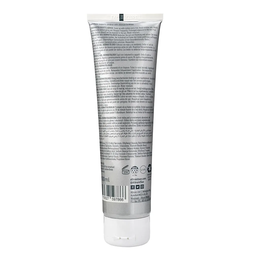 Солнцезащитный крем Altruist Dermatologist SPF 50 (2 шт. по 100 мл) Altruist