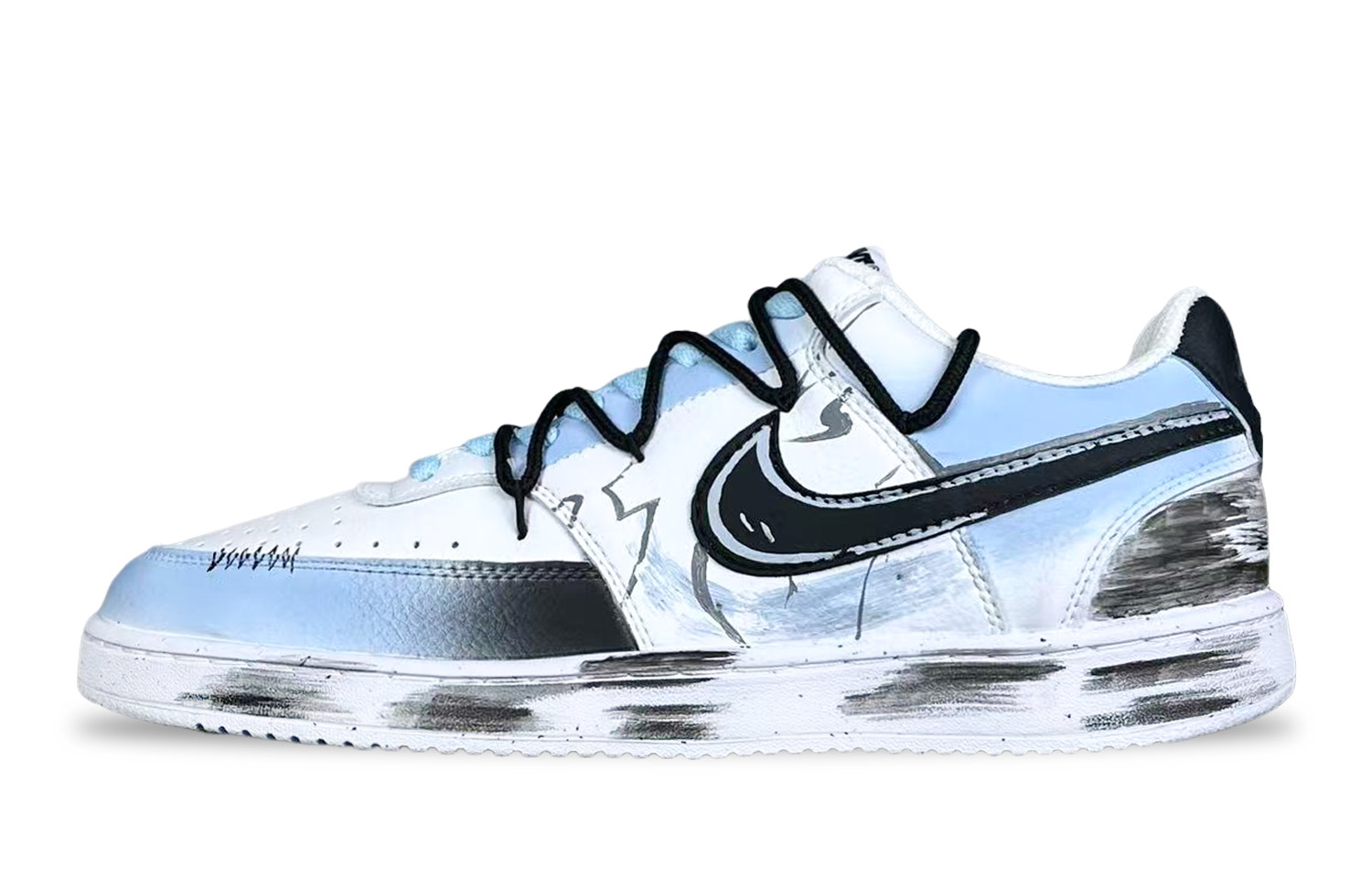 

Nike Кроссовки Court Vision 1 мужские низкие Blue/Black