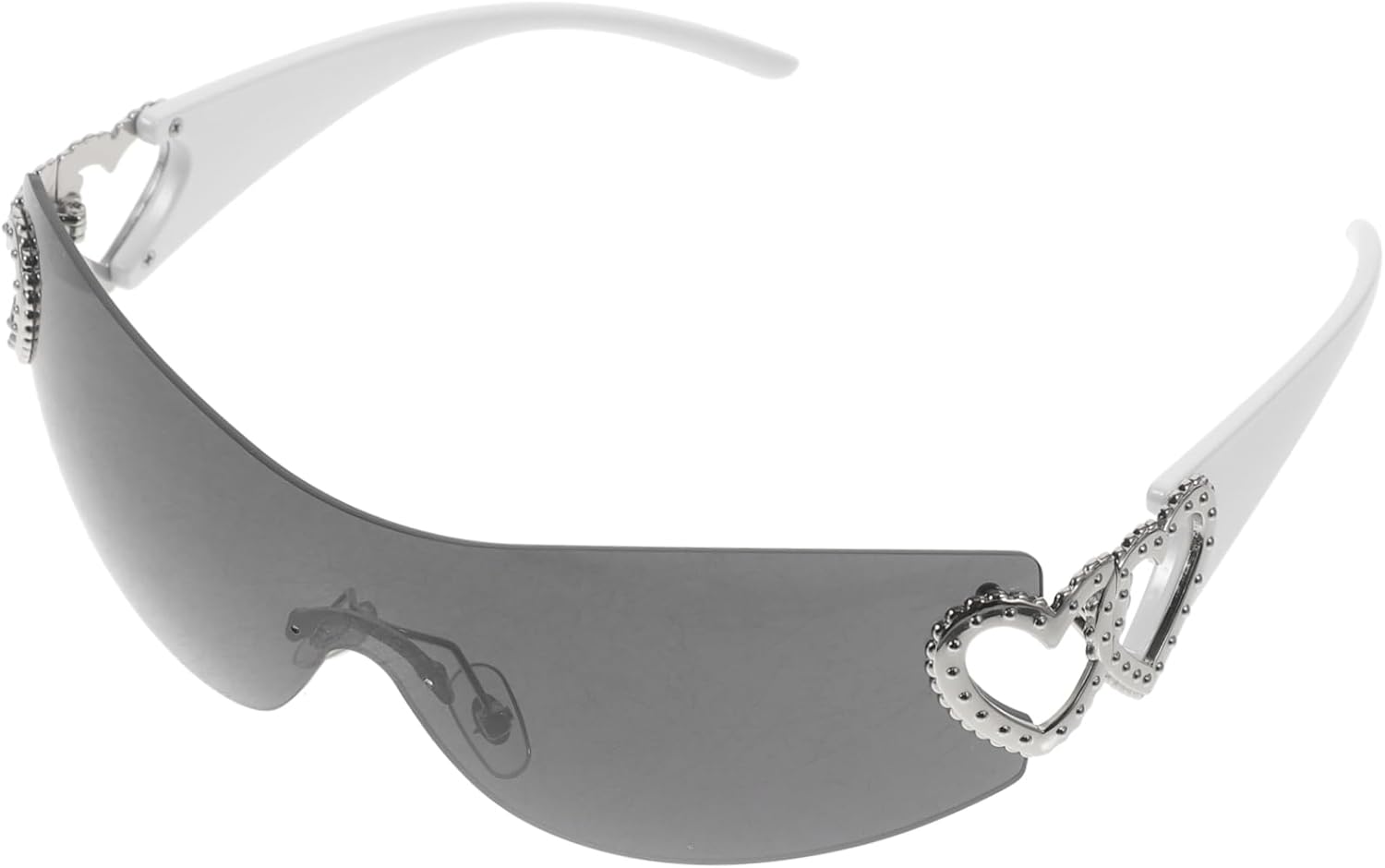 

Солнцезащитные очки SAFIGLE без оправы в форме сердца. Стильный дизайн. Легкие и идеально подходят для вечеринок, фестивалей и пляжных прогулок. Идеальный аксессуар для женщин и мужчин, Grey