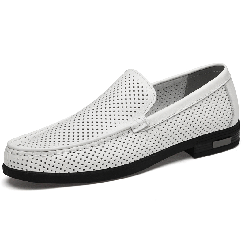 

LAORENTOU Мужские повседневные кроссовки низкие черно-белые с белым декором, цвет White Cut-Out