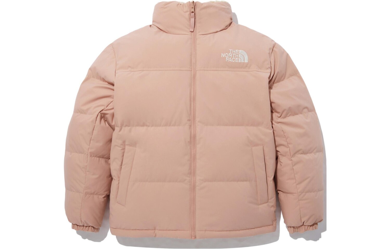 

Пуховик унисекс розовый The North Face, светло-розовый