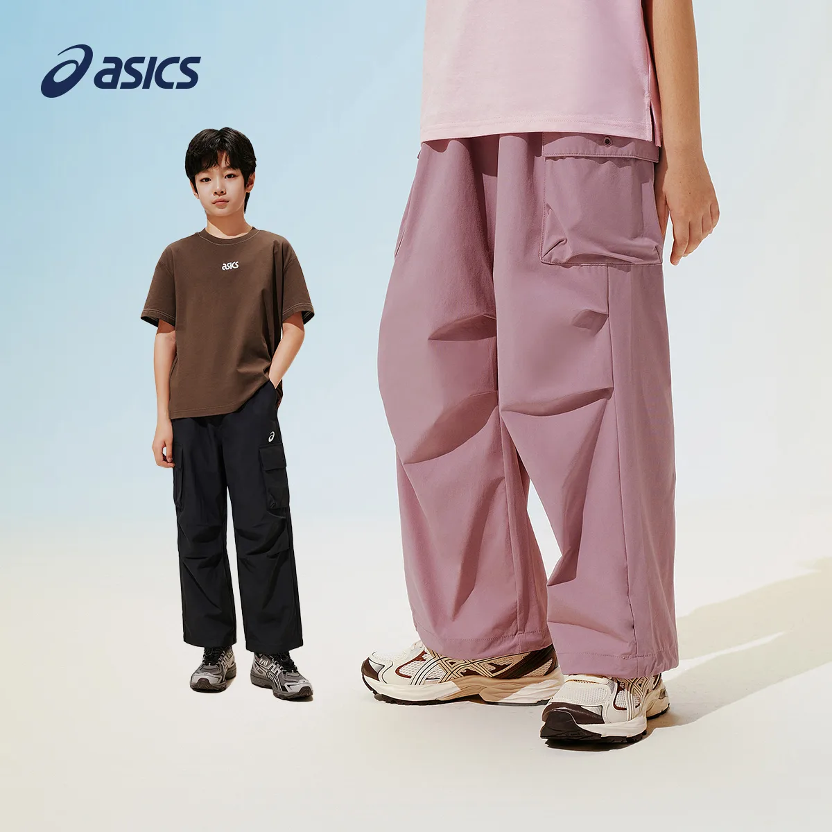 Детские быстросохнущие брюки без воротника ASICS, 9002 Dark Gray — фото 4