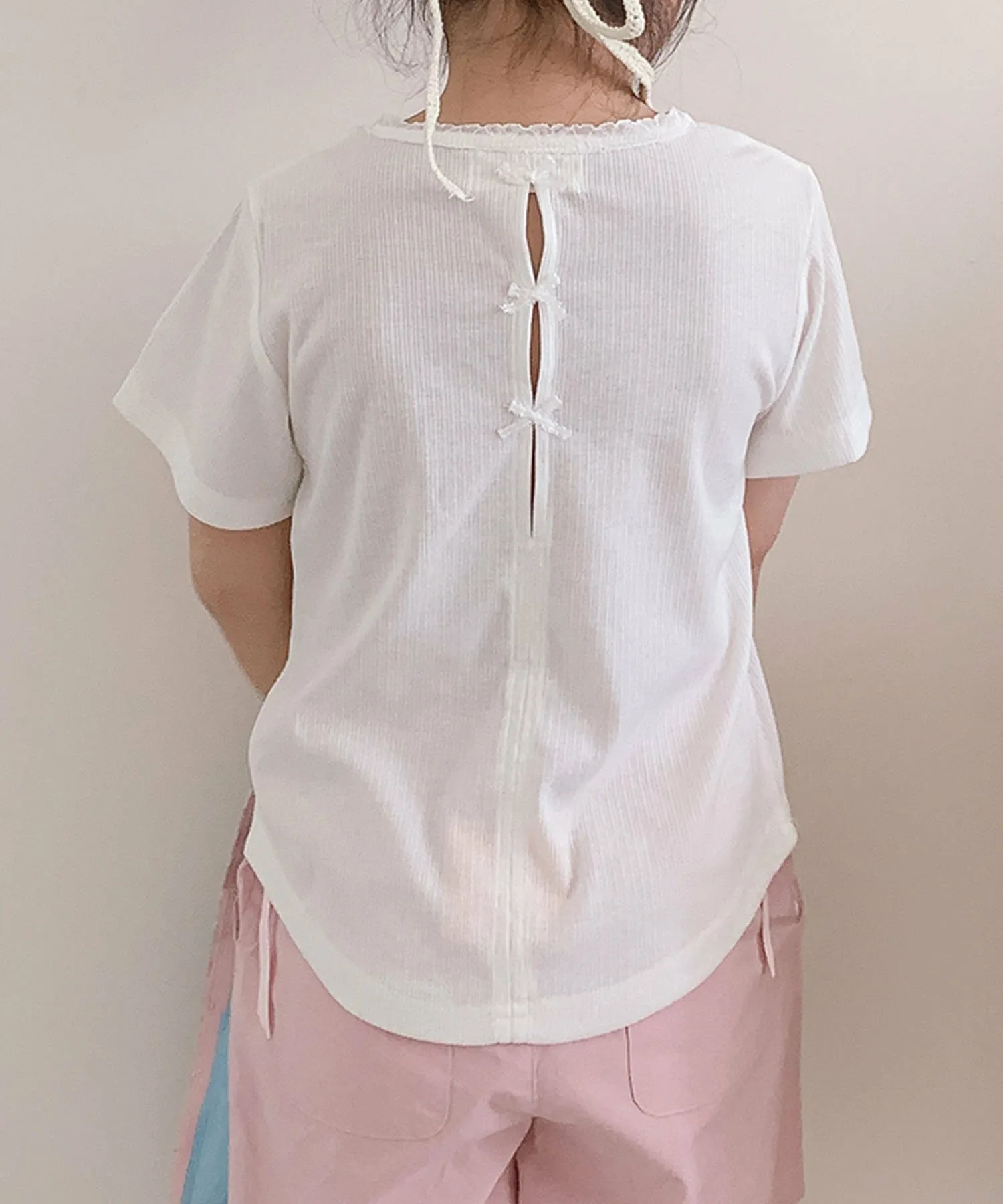 Детская футболка с лентой [aimoha-KIDS-] Aimoha Kids, white — фото 2