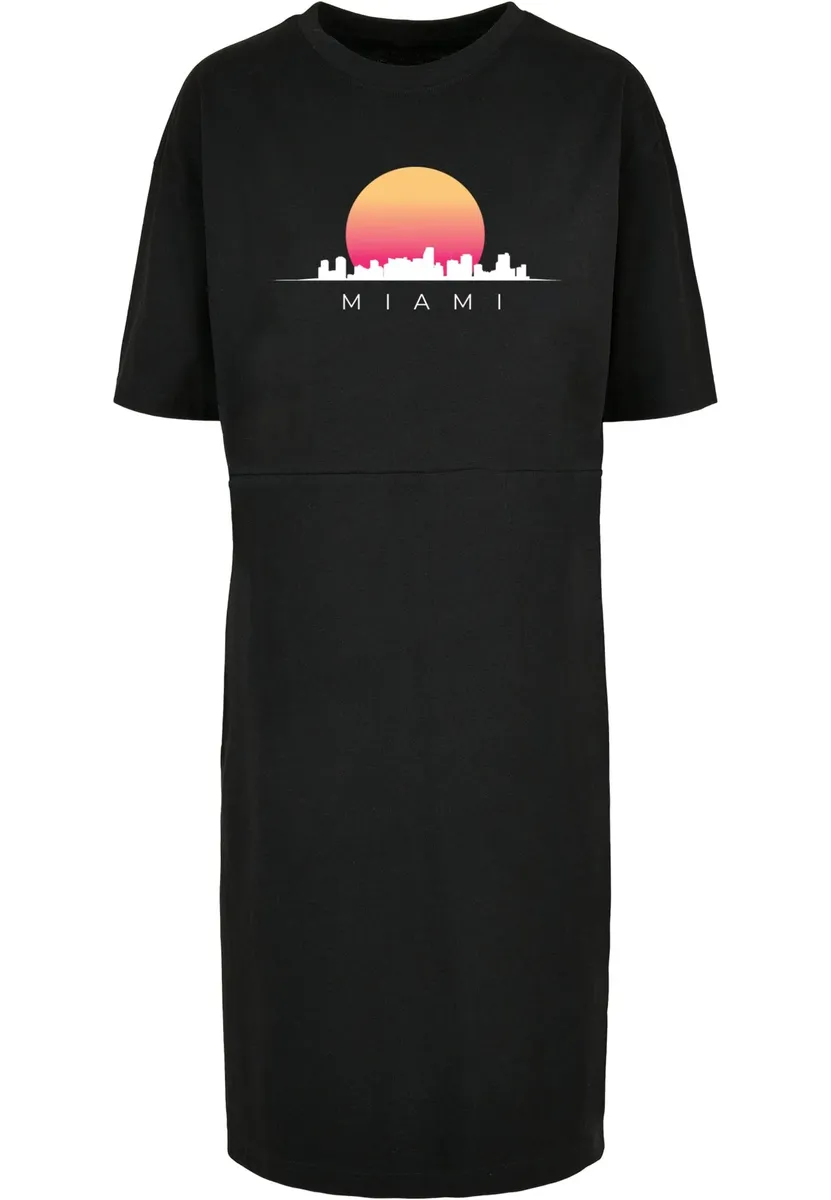 

Платье-рубашка Merchcode " Merchcode Women's Ladies Miami X Organic Oversized Slit Tee Dress" (1 шт.), черный