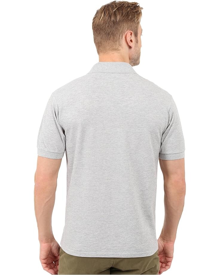Поло Lacoste Classic Chine Pique Shirt, цвет Silver Grey Chine — фото 3