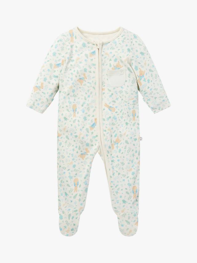 

Детский комбинезон с застежкой-молнией из хлопковой смеси MORI, Peter Rabbit Print