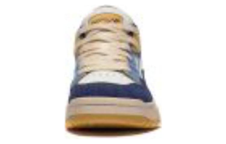 LiNing Wave MID Амортизирующие Износостойкие Низкие Кроссовки для Скейтбординга Мужские Бежево-Бело-Синие, Цвет Экрю/Светло-Синий Деним/Тёмно-Синий Деним — фото 4