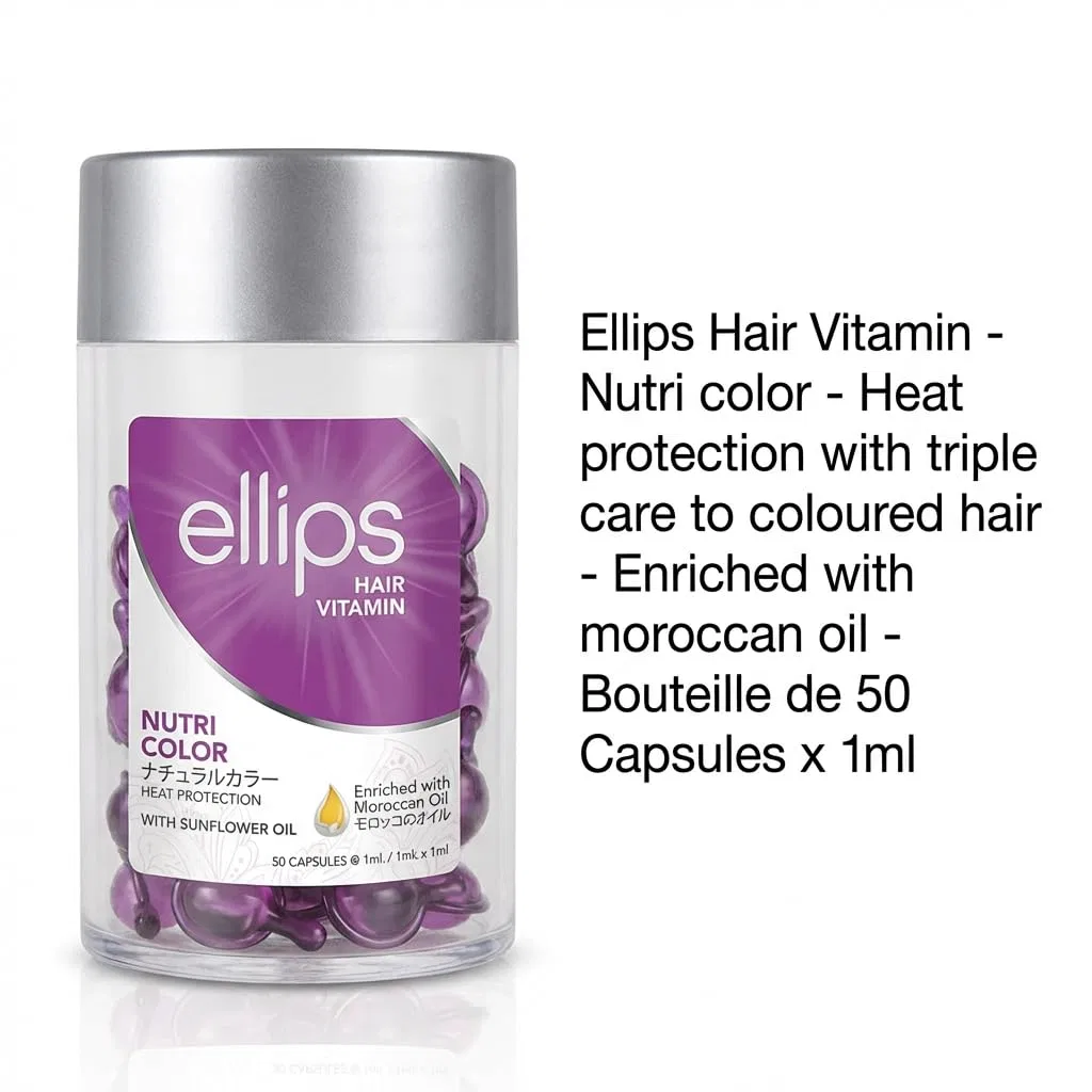 Витамины для окрашенных волос Ellips Hair Vitamin Nutri Colour Alibooster — фото 4