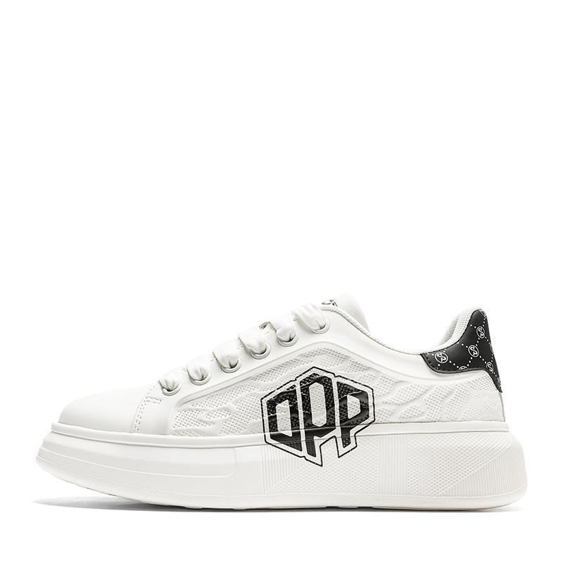 

Нескользящие низкие кроссовки для скейтбординга для мужчин OPP, White Black