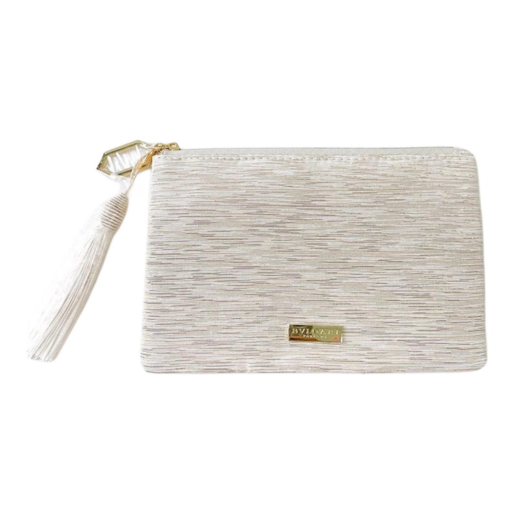 

BVLGARI Бежевая ручная косметичка для конвертов портативная
