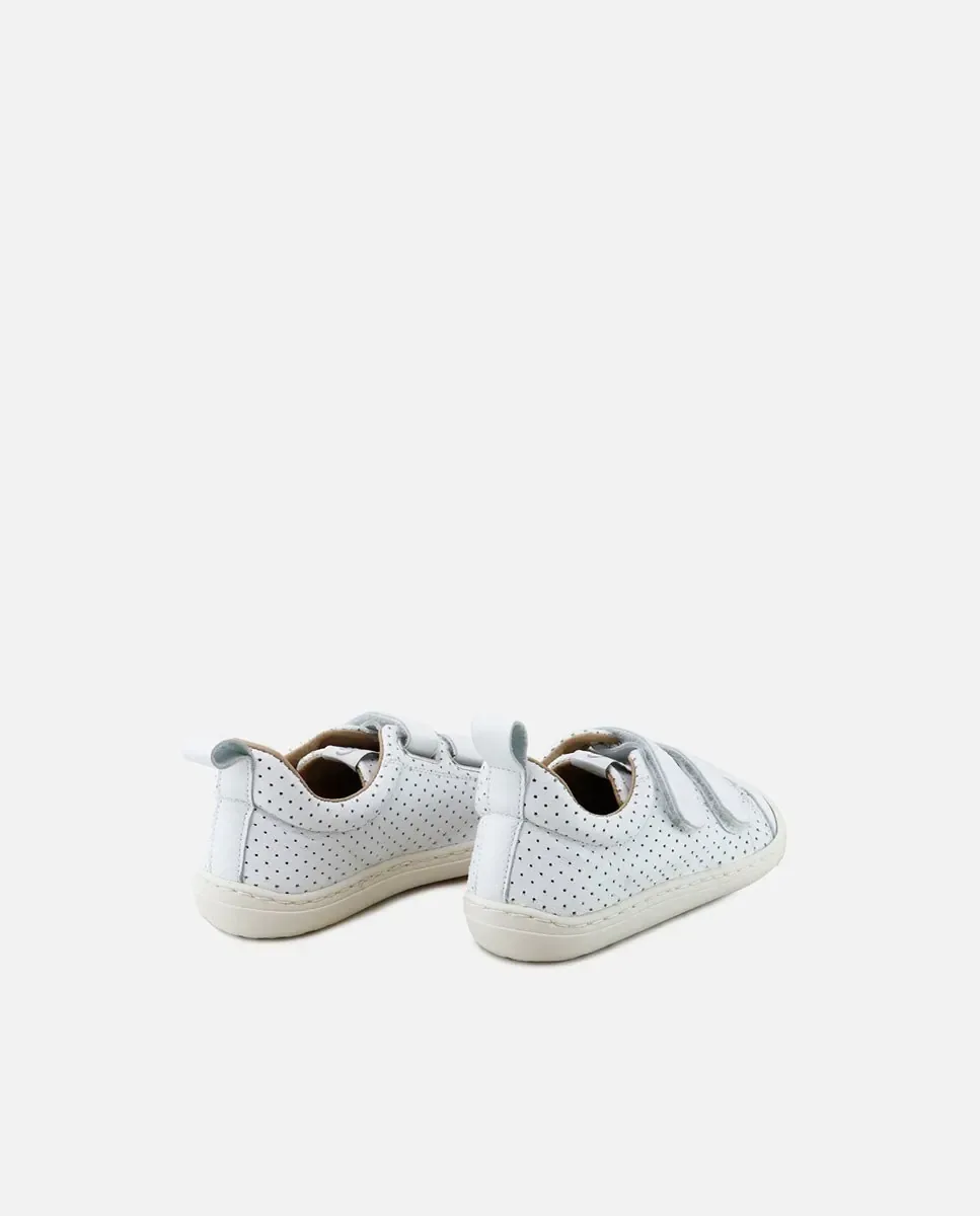 Детские спортивные кроссовки с отделкой из перфорированной кожи barefoot Eli 1957, белый — фото 2