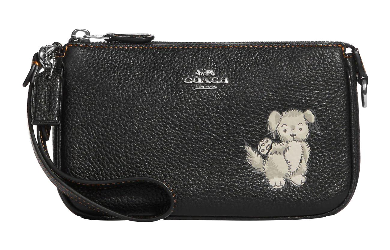 

COACH Нолита кожаная сумка на запястье через плечо маленькая женская черная