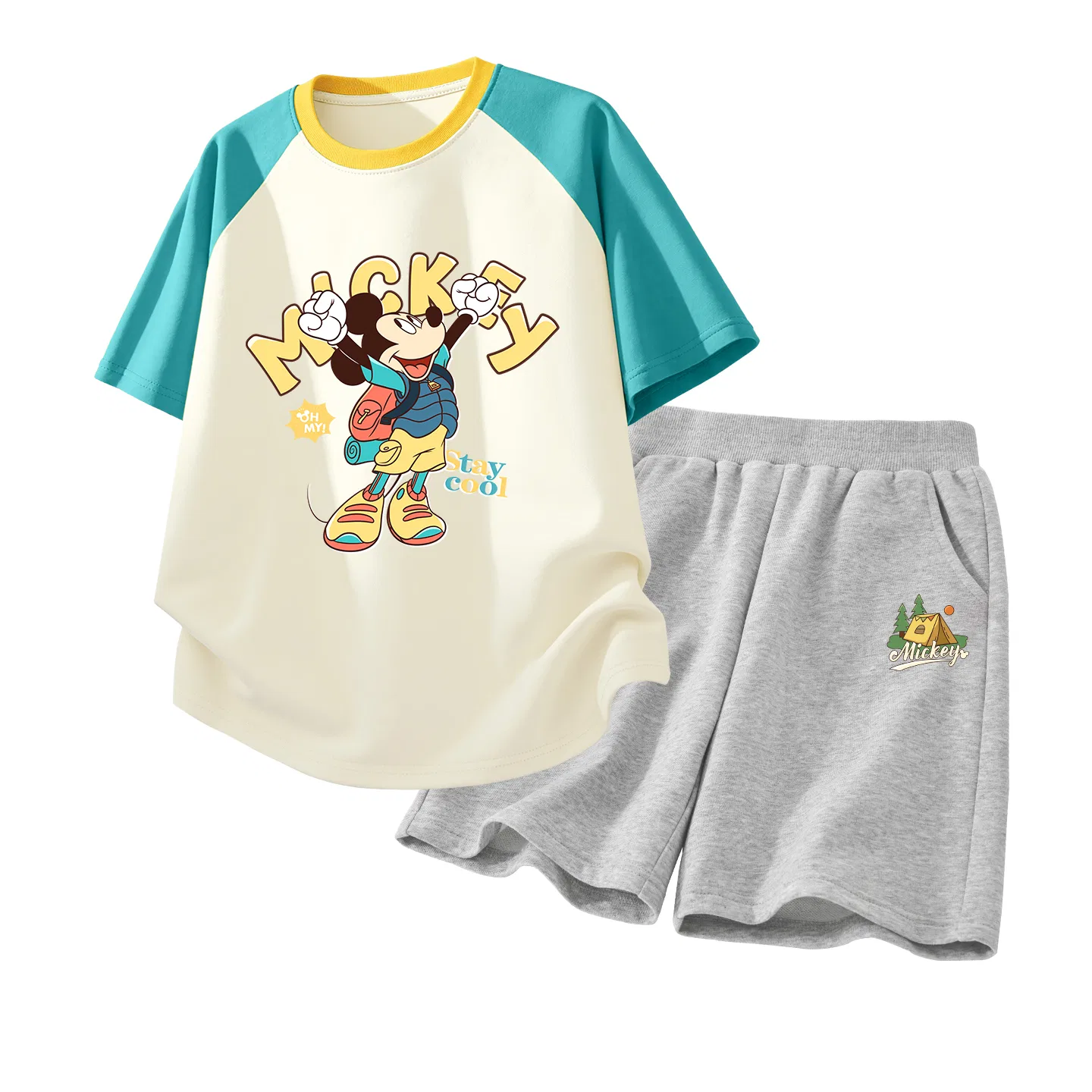 Детский спортивный костюм Disney 2 предмета, голубой+серый