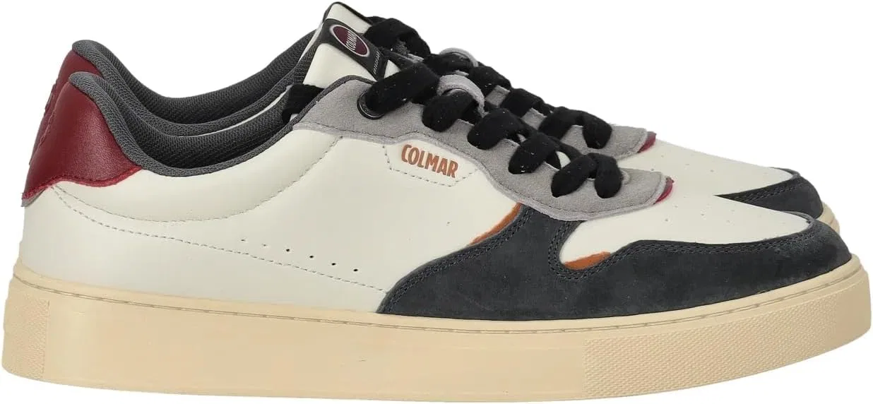 Кроссовки Colmar Tokyo Blender Off, White Black Burgundy — фото 2
