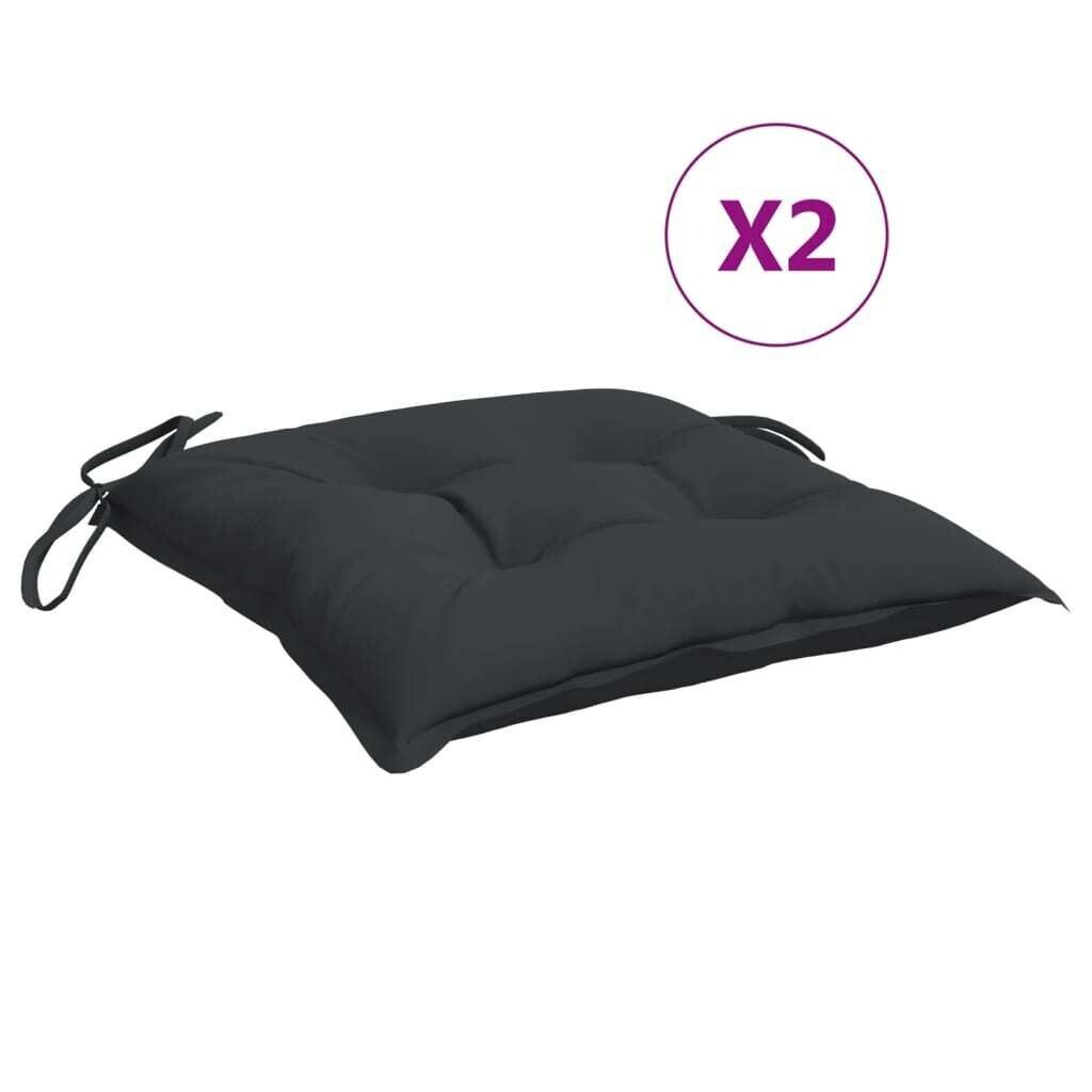 

VidaXL Подушки-поддоны 2 шт. Черный 50x50x7 см, ткань Оксфорд