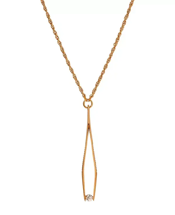 

Ожерелье с подвеской в виде хрустального пинцета 2028, yellow