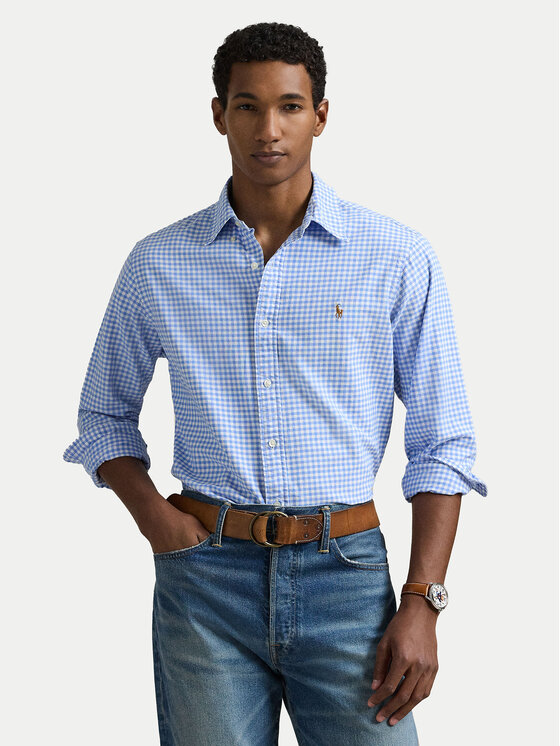 

Рубашка с индивидуальным пошивом 710853129002 Polo Ralph Lauren, голубой