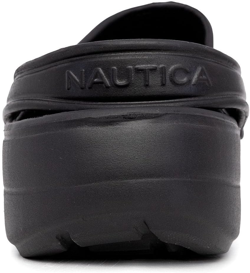 Мужские сабо Nautica - спортивные сандалии - без застежки с регулируемым задним ремешком - (водные обувь/мягкие тапочки) River Edge, Black River Edge — фото 4