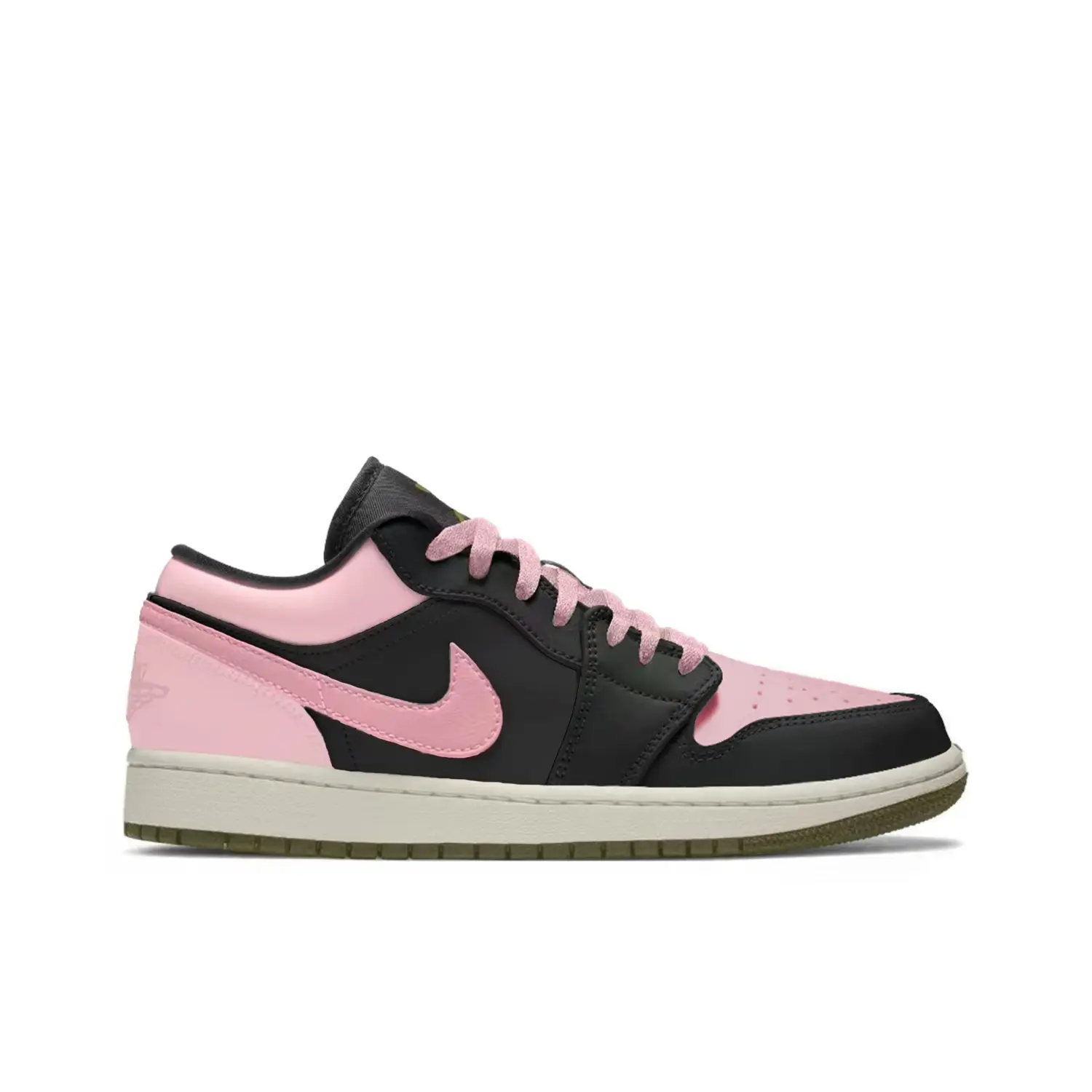 Jordan Air 1 Fufu нескользящие износостойкие низкие детские баскетбольные кроссовки black pink unisex — фото 3