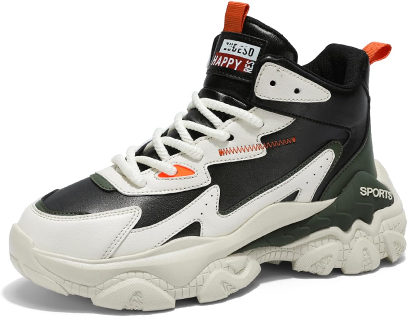 

Мужские высокие модные кроссовки с толстой подошвой, повседневные спортивные кеды для тенниса, бега и ходьбы Spwagym, черный