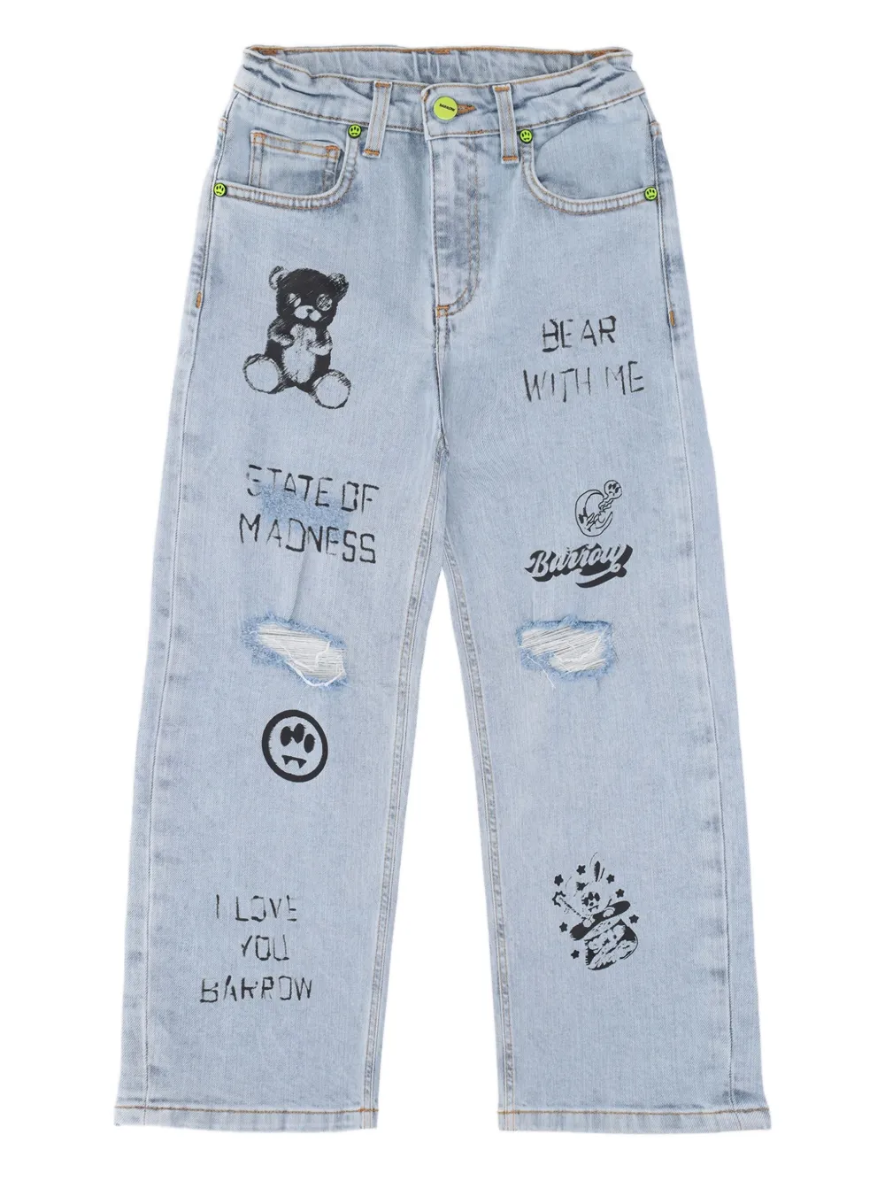 

Джинсы с принтом Barrow Kids, синий