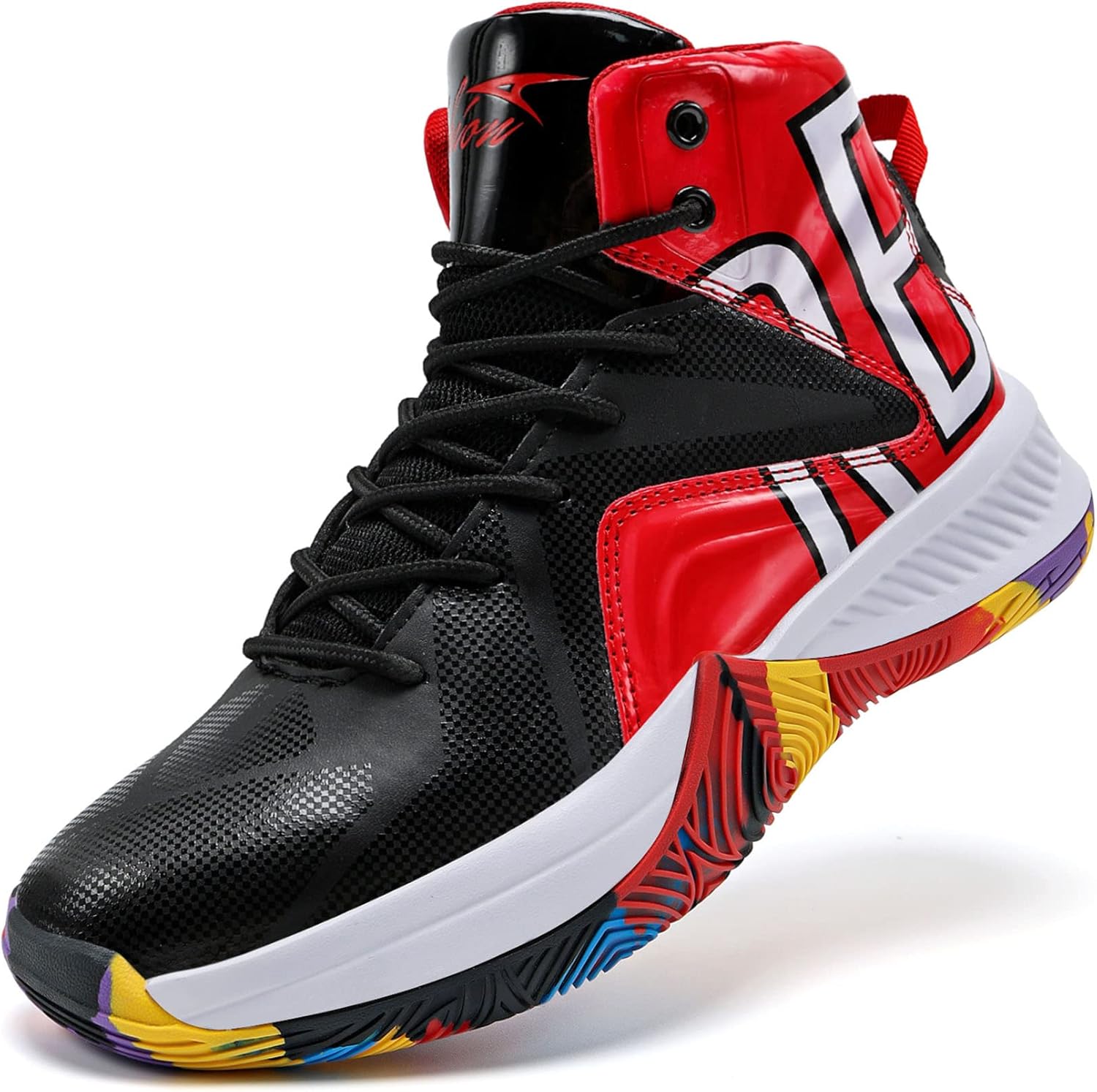 

Легкие баскетбольные кроссовки ASHION для мужчин, черный/красный