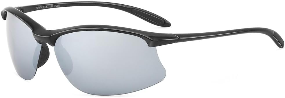 

Поляризованные спортивные солнцезащитные очки для мужчин и женщин, оправа Tr90 из небьющегося материала, подходят для бега, рыбалки, бейсбола и вождения UJNHGQ, Black Silver