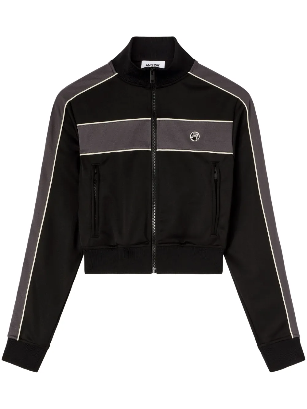 

Полосатая толстовка на молнии AMBUSH, черный
