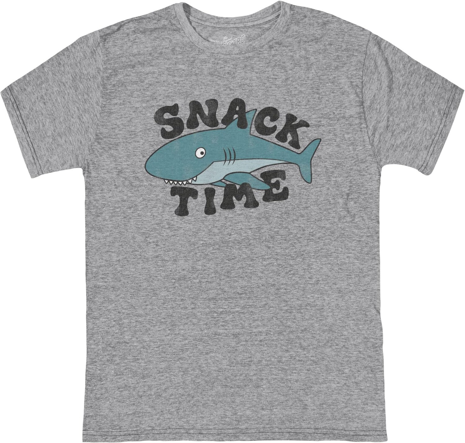 

Футболка The Original Retro Brand Kids Tri-Blend Snack Time Shark Crew Neck Tee, цвет Streaky Grey