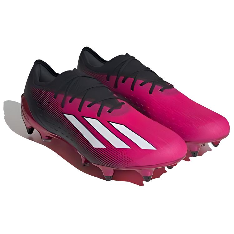 Adidas X Speed Portal.1 Противоскользящие износостойкие футбольные бутсы унисекс черные черно-розово-белые — фото 4