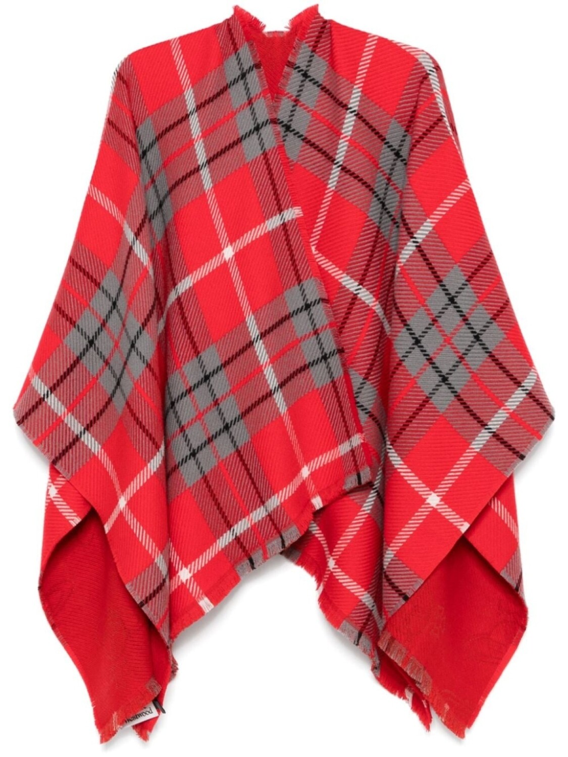 

Vivienne Westwood пончо в клетку тартан, красный
