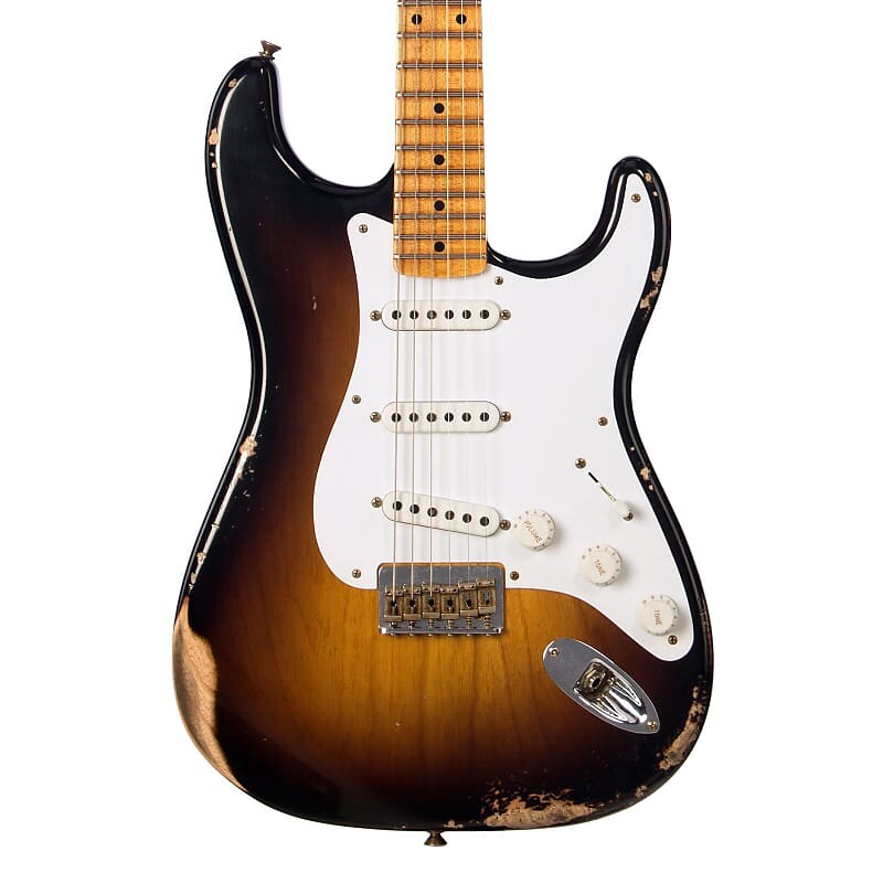 

Электрогитара Fender Custom Shop Limited Edition 70th Anniversary 1954 Stratocaster Hardtail Relic - Wide Fade 2 Tone Sunburst - 1 off Electric Guitar NEW!