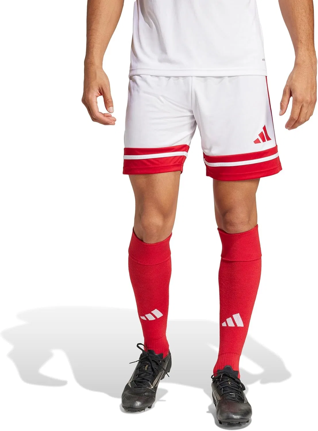 Шорты мужские adidas Squadra25, White/Team Power Red 2 — фото 2