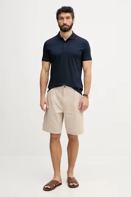 Поло хлопковое Premium Supima U.S. Polo Assn., синий — фото 2