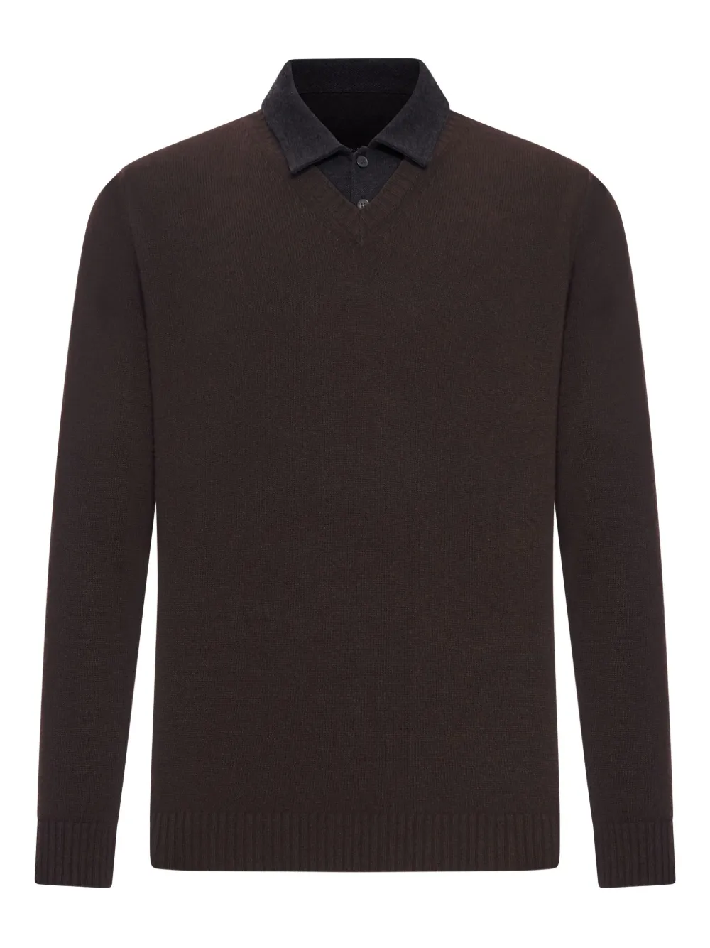 

Поло из хлопкового пике Roberto Collina, коричневый